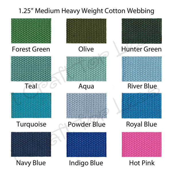 1.25" Medium Heavy Cotton Webbing
