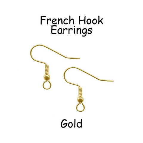 Gold French Hook Earrings - Hypoallergenic Surgical 316L Stainless Steel