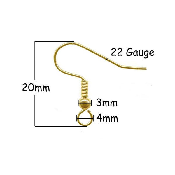 Gold French Hook Earrings - Hypoallergenic Surgical 316L Stainless Steel