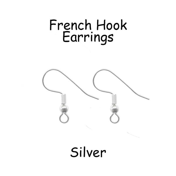 Silver Shiny French Hook Earrings - Surgical 304 Stainless Steel