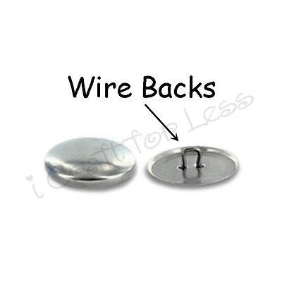 Size 45 (1 1/8 inch) Cover Buttons Starter Kit (makes 6) with Tool - Wire Backs