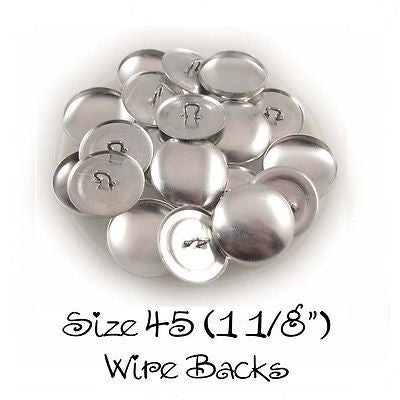 Cover Covered Buttons Size 45 (1 1/8" - 28mm) WIRE BACKS - Choose Quantity