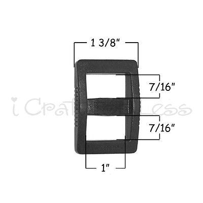 20 - 1" Slide Adjusters / Tri Glides / Tri Bars for Adjustable Straps Wide Mouth