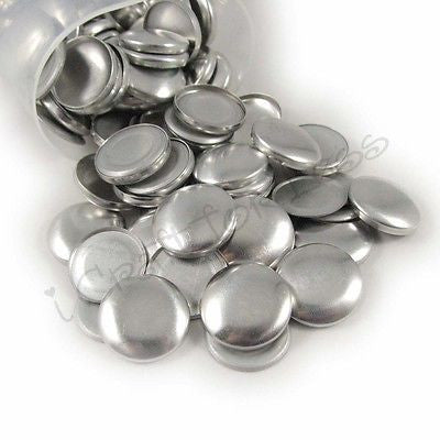 100 Size 36 (7/8" - 23mm) Cover Buttons / Fabric Covered Buttons - Flat Back