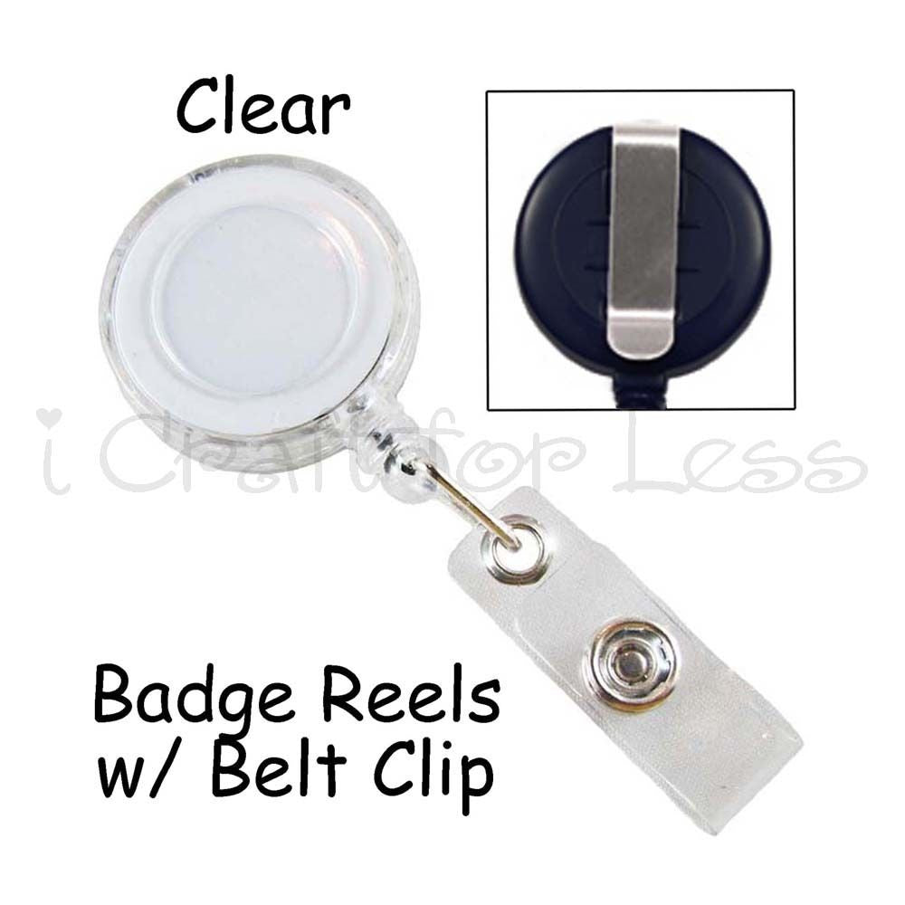 Badge Reel Lanyard with Belt / Slide Clip & Plastic Strap – i