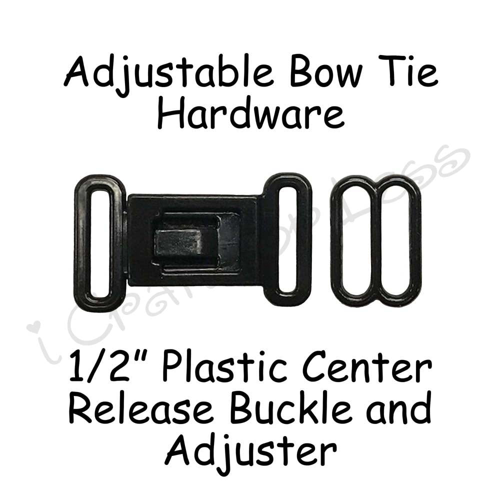 1/2 Bow Tie Hardware Plastic Buckle and Slide Adjuster – i Craft