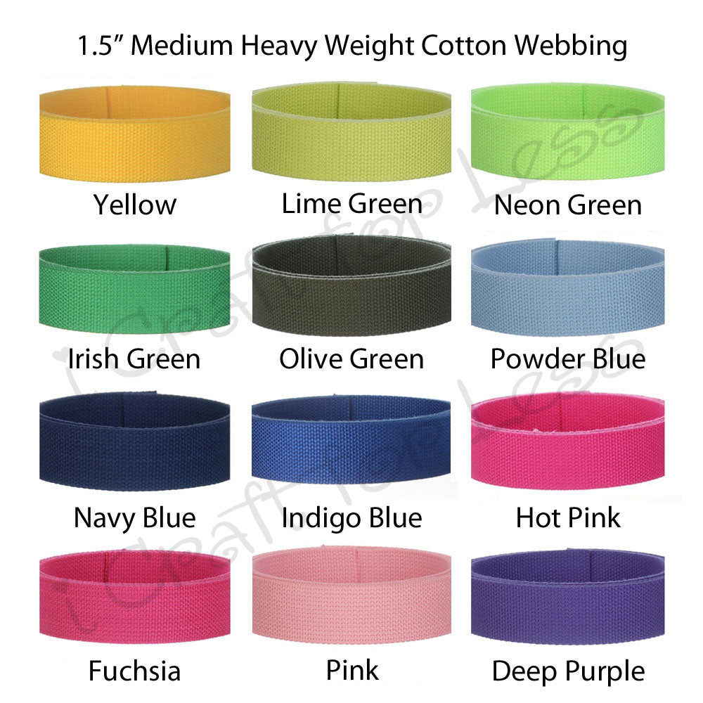 1.5 Inch Medium Heavy Cotton Webbing – i Craft for Less