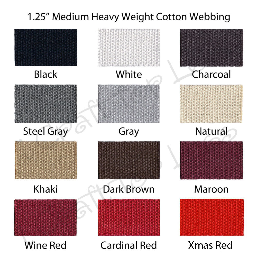 1.25 Medium Heavy Cotton Webbing – i Craft for Less