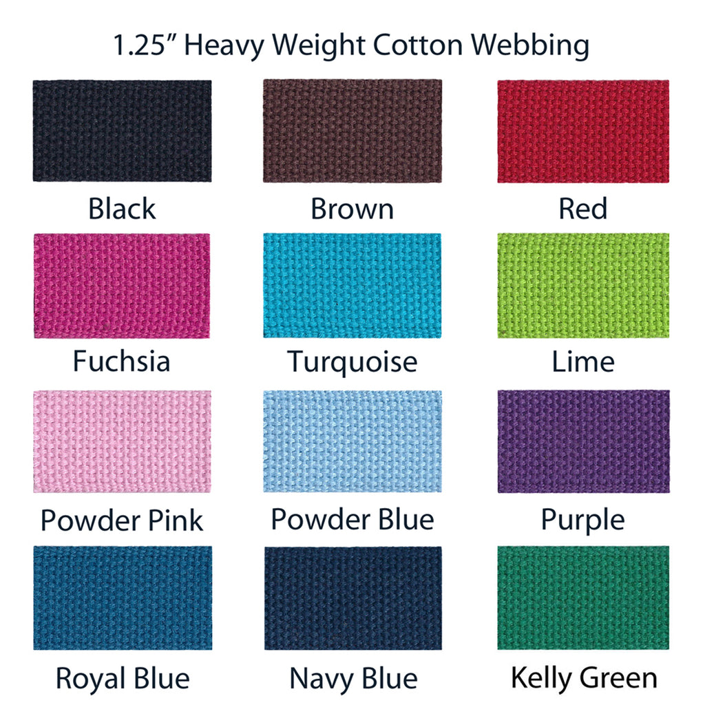 5 Yard Cotton Webbing - 1 Inch (1) Heavy Duty - Choose Your Color (White)