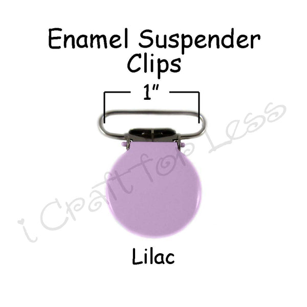 3/4" or 1" Enamel Round Face Suspender Clips