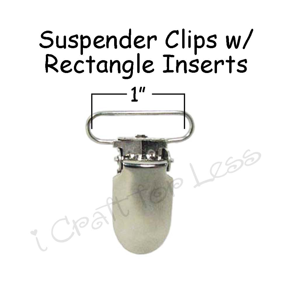 3/4 or 1 Suspender Clips with Rectangle Inserts – i Craft for Less